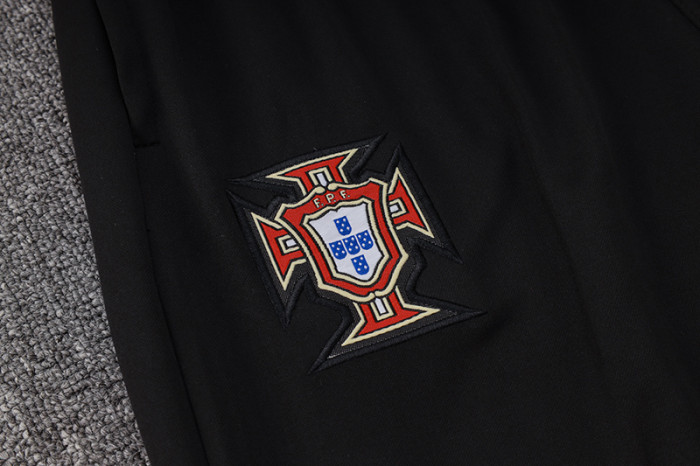 24-25 Portugal Black Half Pull Tracksuit (半拉链)