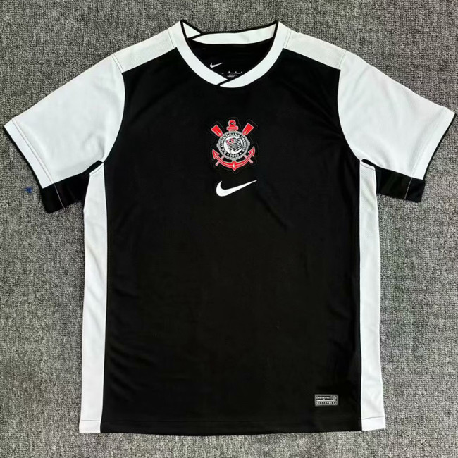 25-26 Corinthians Black Fans Soccer Jersey