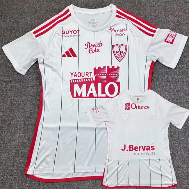 2025-26 Stade Brestois Away Fans Soccer Jersey