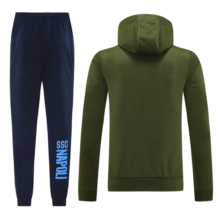 24-25 Napoli Army green Hoodie Jacket Tracksuit #01