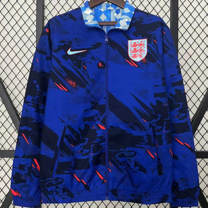 24-25 England Royal blue & Blue Double Sided Windbreaker (双面风衣)
