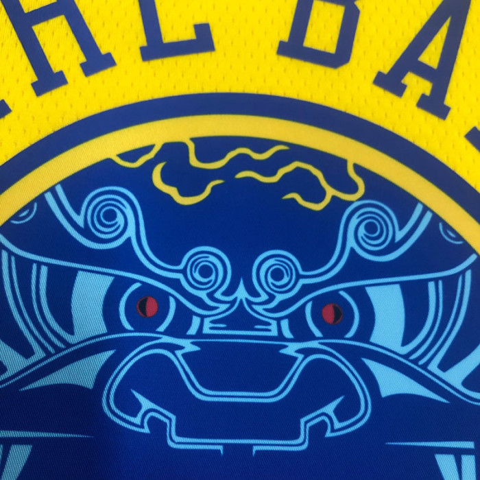 2018 Warriors CURRY #30 Yellow Retro NBA Jersey