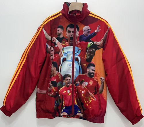 24-25 Spain Red Special Edition Double Sided Windbreaker (双面风衣)