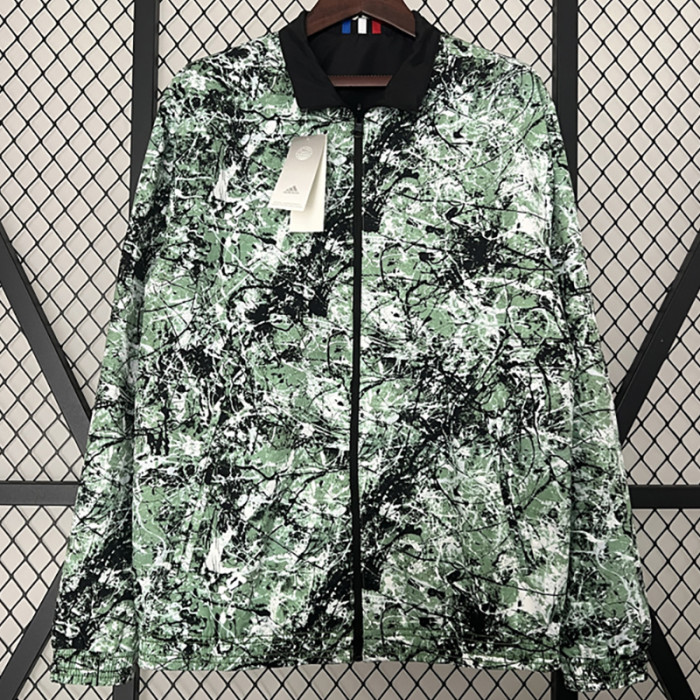 2024 Man Utd Black & Green Double Sided Windbreaker (双面风衣)
