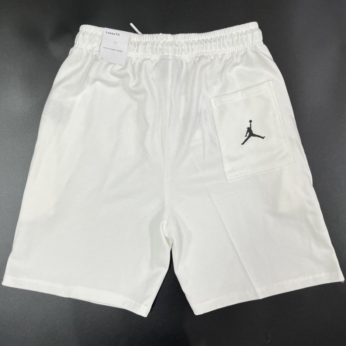 M005 Jordan White Pure Cotton Fabric Casual Short Pants