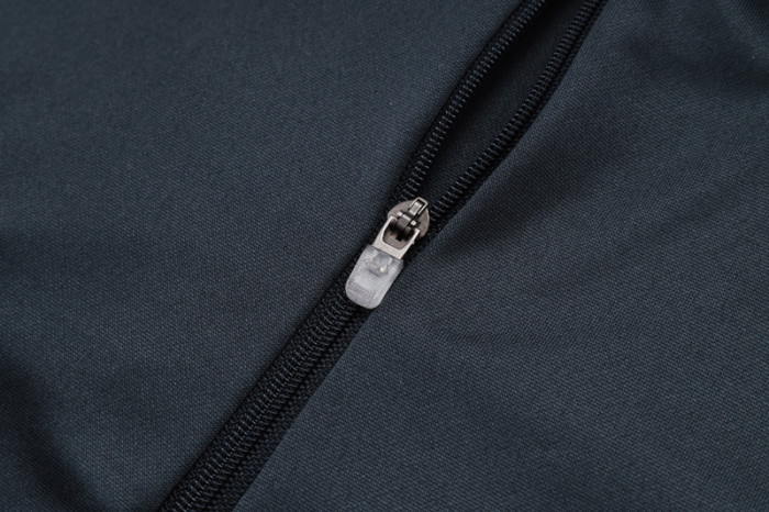 2025-26 RMA Dark gray Kids Half Pull Tracksuit#E2594(童装)(半拉链)