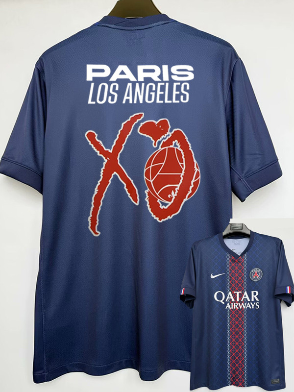 25-26 PSG Home Print Paris Los Angeles XO Fans SoccerJersey