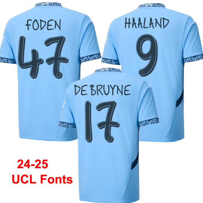 25-26 Man City Home Player Version Soccer Jersey