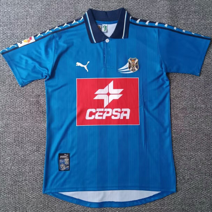 1998-1999 CD Tenerife Away Retro Soccer Jersey(带章)
