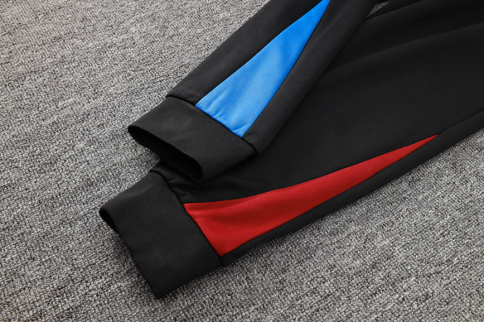 24-25 BAR Black Hoodie Half Pull Tracksuit #F562半拉连帽