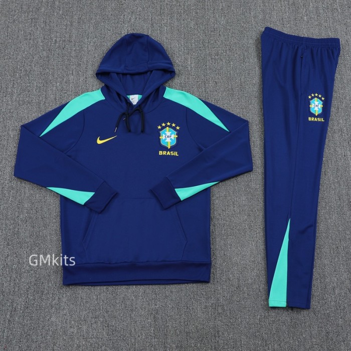 24-25 Brazil Royal blue Hoodie Tracksuit (卫衣套装)