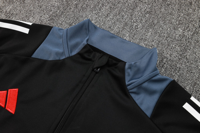 24-25 Man Utd Black Jacket Tracksuit #A796