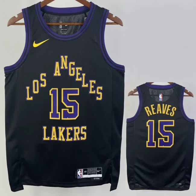 2023-24 LAKERS REAVES #15 Black City Edition Top Quality Hot Pressing NBA Jersey