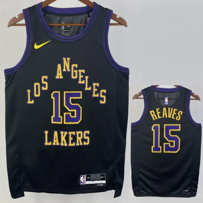 2023-24 LAKERS REAVES #15 Black City Edition Top Quality Hot Pressing NBA Jersey