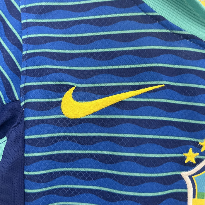24-25 Brazil Away Kids Soccer Jersey