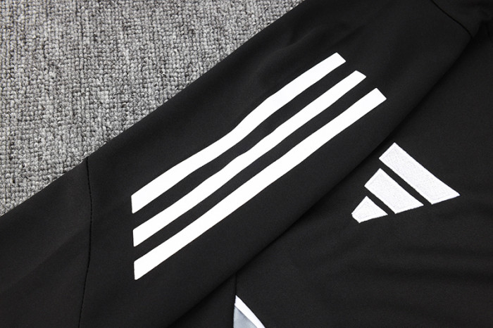 2025 AD Black Half Pull Tracksuit (半拉链)