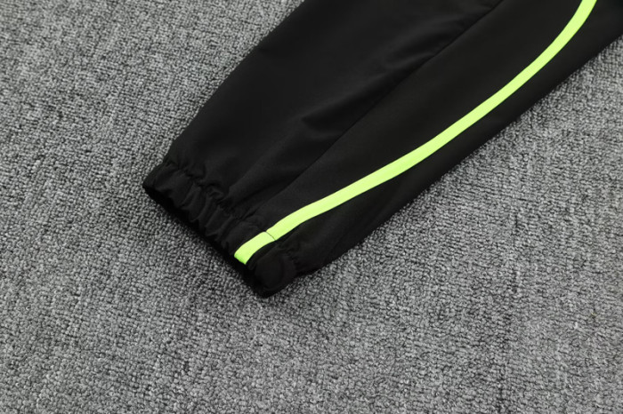 2025-26 Marseille Black Hoodie Jacket Tracksuit