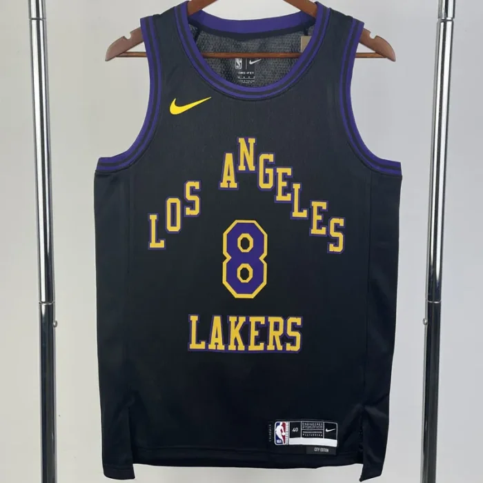 2023-24 LAKERS BRYANT #8 Black City Edition Top Quality Hot Pressing NBA Jersey