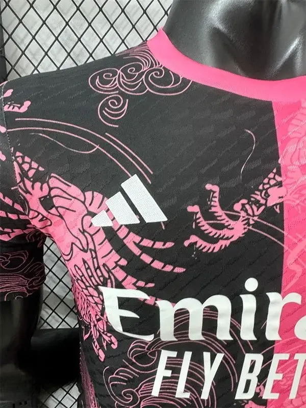 25-26 RMA Pink Black Special Edition Player Version Training Shirts (粉龙纹)