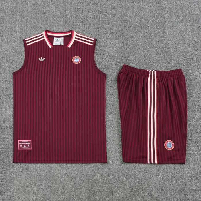 2025-26 Bayern Red Tank top and shorts suit