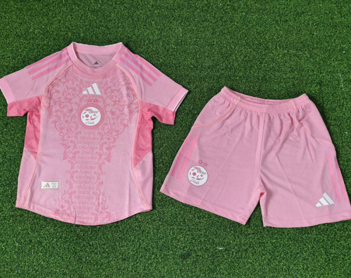 25-26 Algeria Pink Special Edition Kids Player Version Soccer Jersey(球员童装)