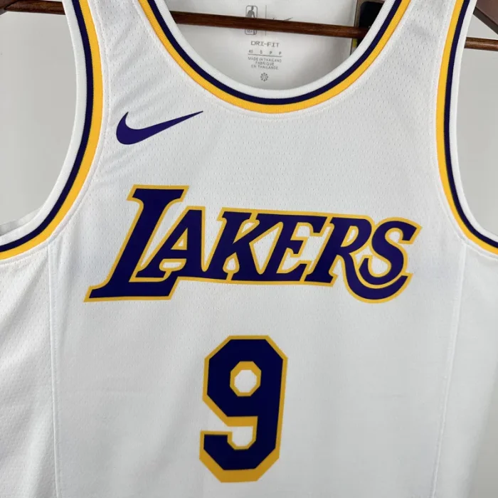 2022-23 Lakers JAMES JR. #9 White Top Quality Hot Pressing NBA Jersey(圆领)