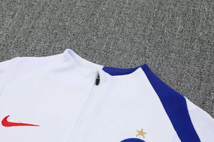 2025-26 PSG White Half Pull Tracksuit (半拉链)