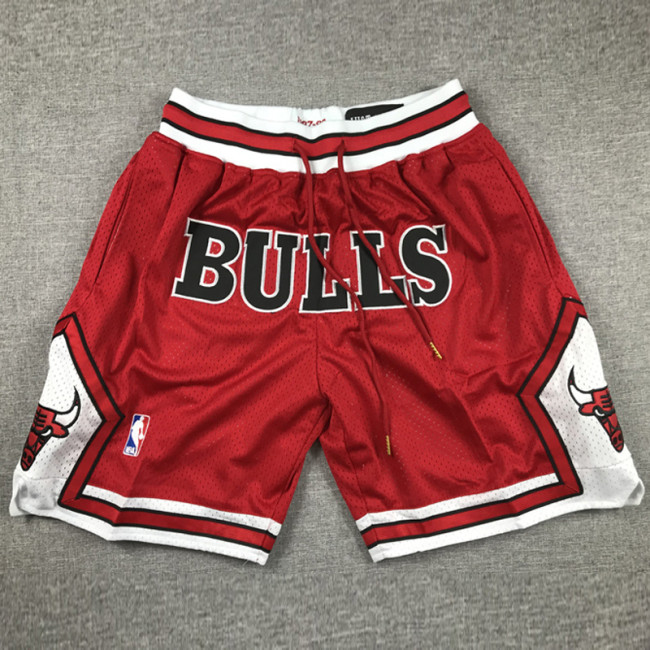 BULLS Red City Edition Top Quality NBA Pocket Pants #公牛