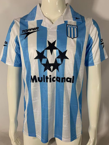 1997-1998 Racing Club Home Retro Soccer Jersey