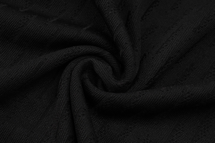 24-25 France Black Kids Half Pull Tracksuit (童装)(半拉链)