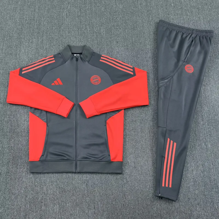 2025-26 Bayern Gray Jacket Tracksuit