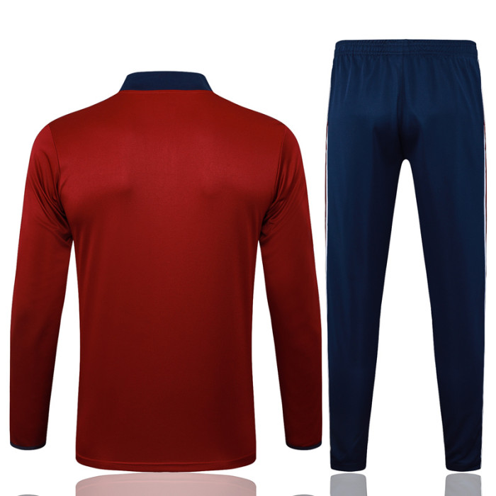 2025-26 ARS Jujube red Kids Half Pull Tracksuit#E2560(童装)(半拉链)