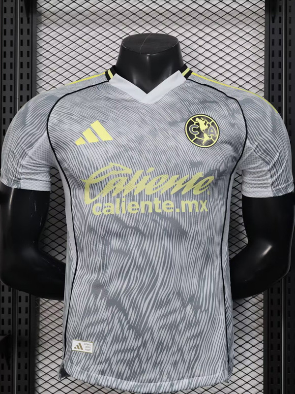 25-26 Club America Grey Player Version Soccer Jersey