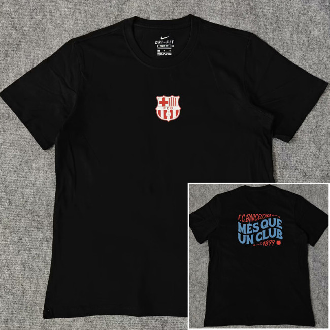 25-26 BAR Black High Quality Casual T-shirt #圆领红标