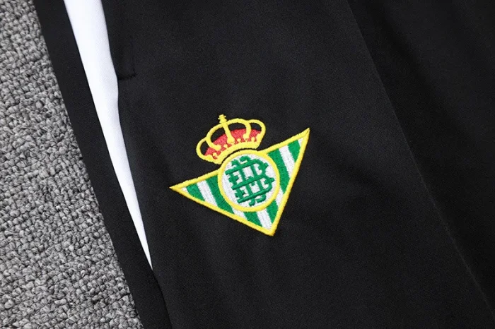 25-26 Real Betis Black Half Pull Tracksuit (半拉链)