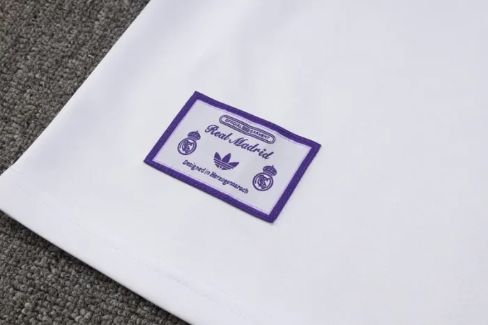 2025-26 RMA White Kids Half Pull Tracksuit #E2517(童装)(半拉链)