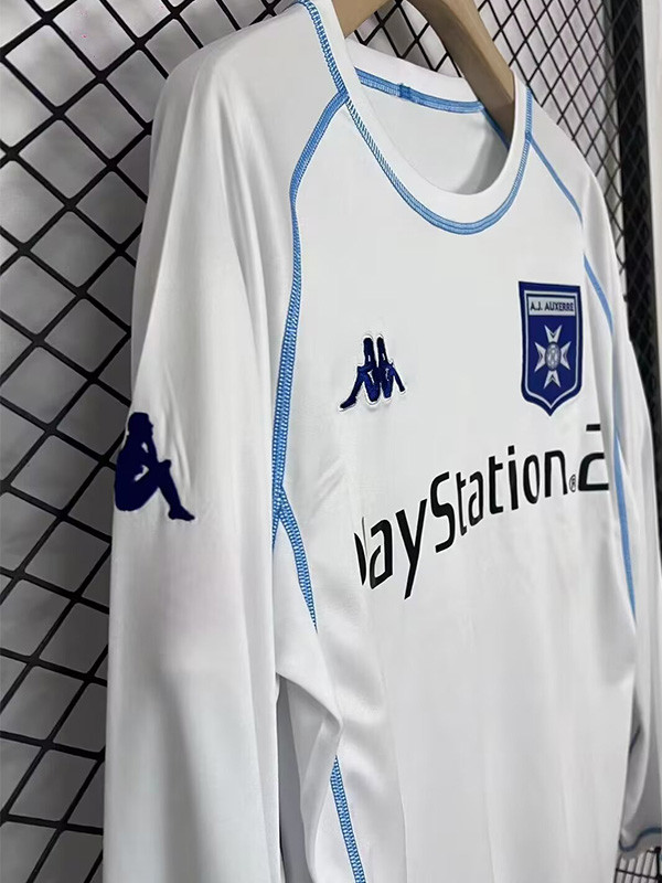 2003-2004 AJ Auxerre Home Long Sleeve Retro Soccer Jersey (长袖)
