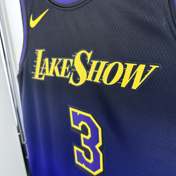24-25 LAKERS DAVIS #3 Royal blue City Edition Top Quality Hot Pressing NBA Jersey