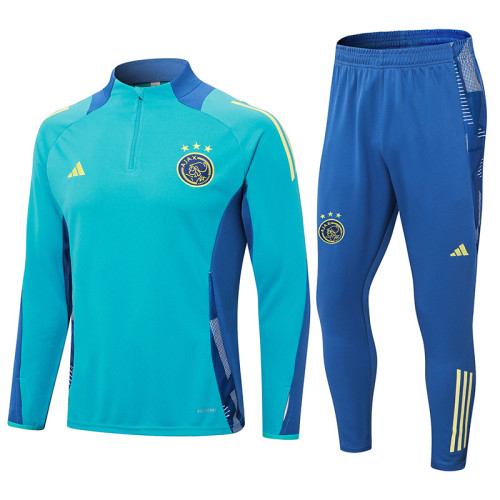 24-25 Ajax Light blue Half Pull Tracksuit (半拉链)