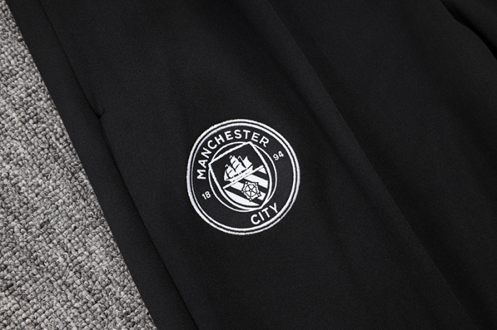 2025-26 Man City Black Half Pull Tracksuit (半拉链）