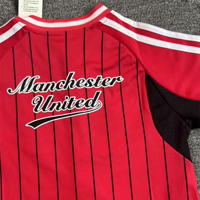 2025-26 Man Utd Red Casual Edition Kids Baseball Jersey