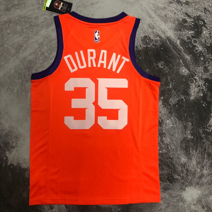 SUNS DURANT #35 Orange Top Quality Hot Pressing NBA Jersey(Trapeze Edition)
