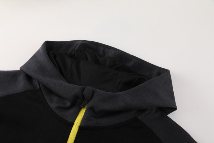 2024 Dortmund Black Hoodie Jacket Tracksuit #01