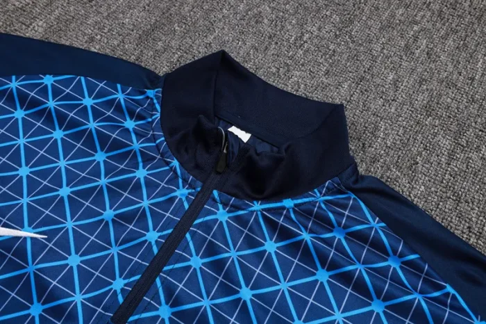 25-26 PSG Royal blue Half Pull Tracksuit #B2566(半拉链