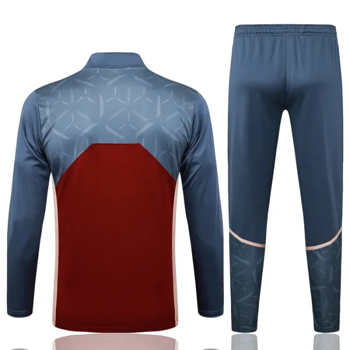 2025-26 Sao Paulo Grey Red Half Pull Tracksuit#B2575(半拉链)