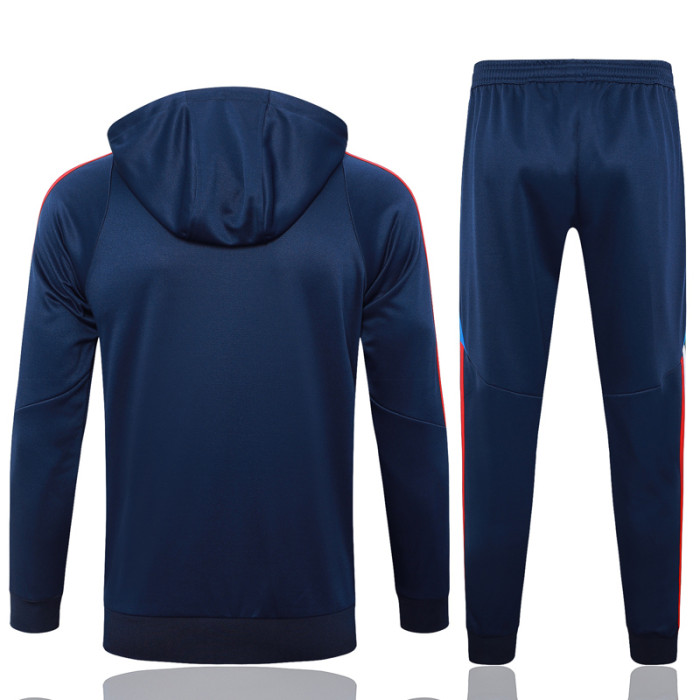 24-25 Italy Royal blue Hoodie Half Pull Tracksuit #F597半拉连帽