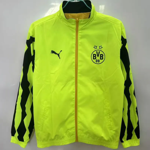 2025-26 Dortmund Yellow & Fluorescent Green Double Sided Windbreaker (双面风衣)