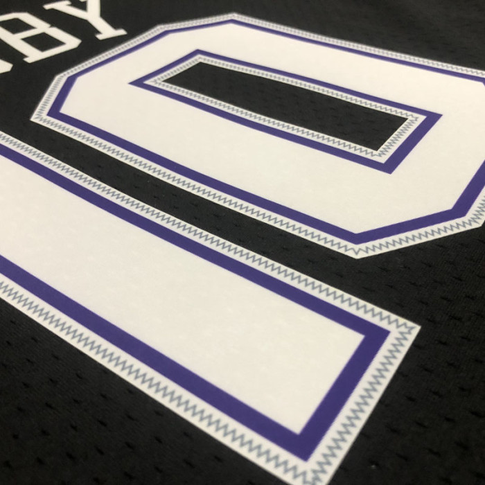 2001 Kings BIBBY #10 Black Retro Top Quality Hot Pressing NBA Jersey