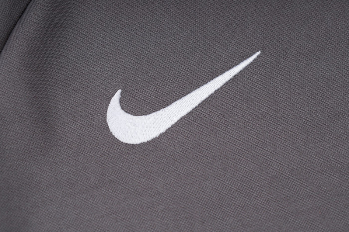 24-25 TOT Dark gray Hoodie Half Pull Tracksuit #F566半拉连帽