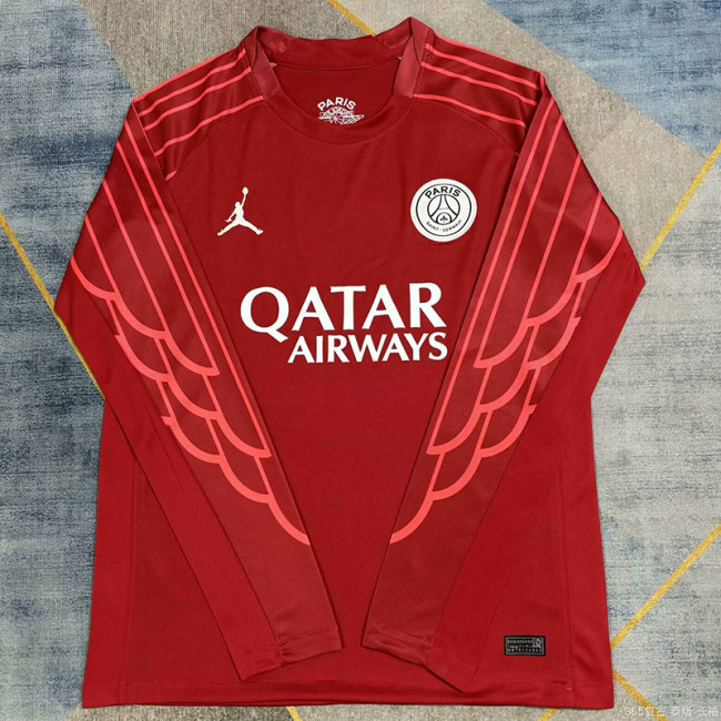 24-25 PSG Red Goalkeeper Long Sleeve Soccer Jersey (长袖)